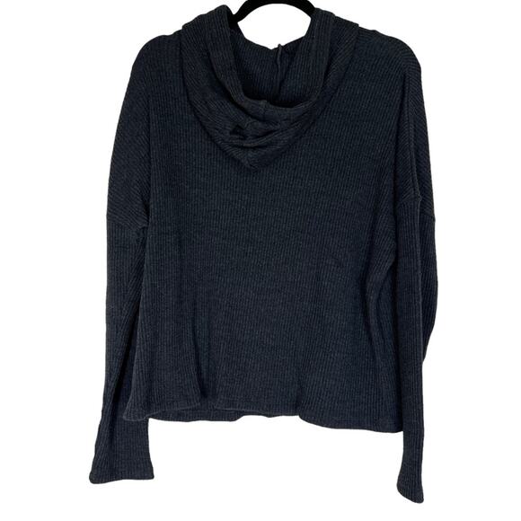 LETT Bari Hoodie Ribbed Drawstring Size XL Charcoal NWT - Picture 4 of 10
